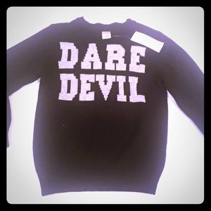 Gymboree DARE DEVIL Black & Gray Sweater Small 5-6